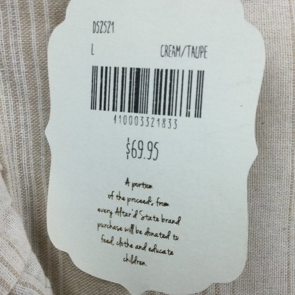 Alter'd State Cream Ruffle Midi Dress L NWT - Picture 8 of 9